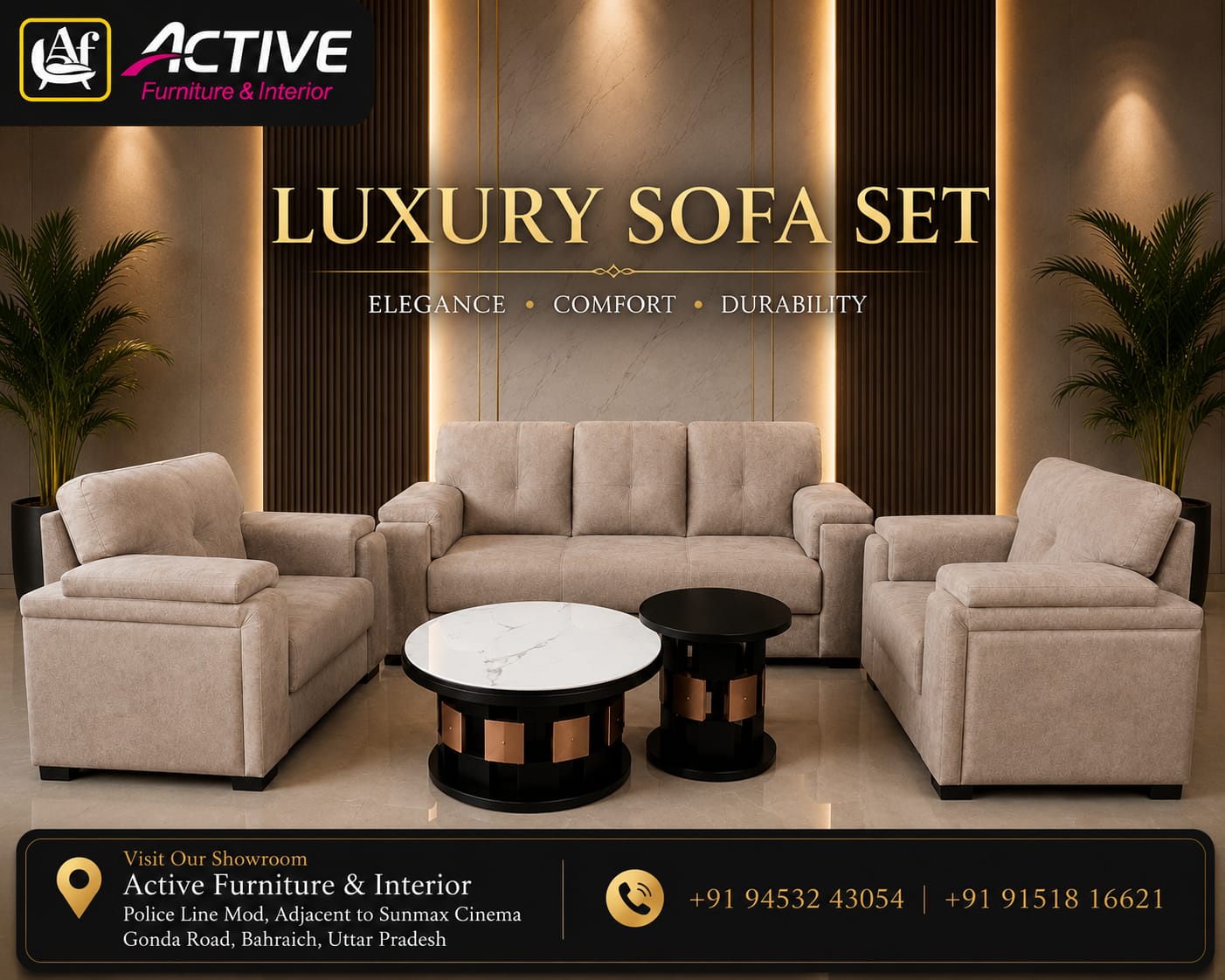 Premium L-Shape Sofa Active Furniture